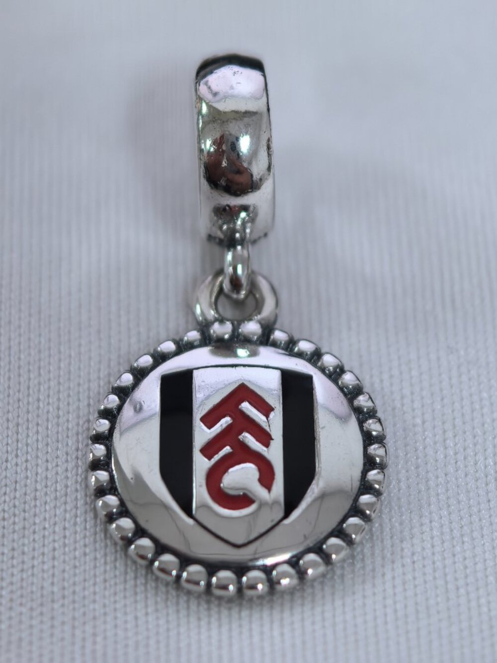Pandora Fulham FC Fan Flag Charm Pendant, S925 Silver Jewelry